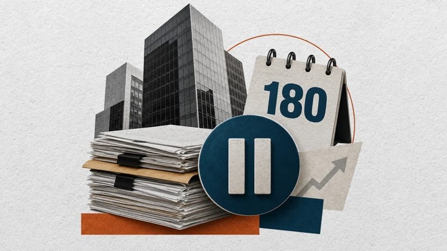 Ilustração sobre o stay period de 180 dias na recuperação judicial